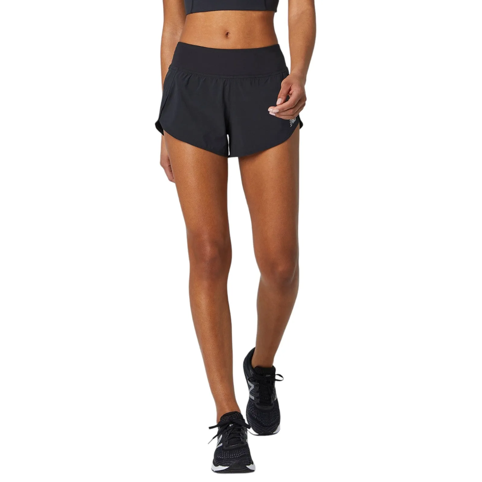 New Balance Womens Impact Run Shorts 3 Inch - Black