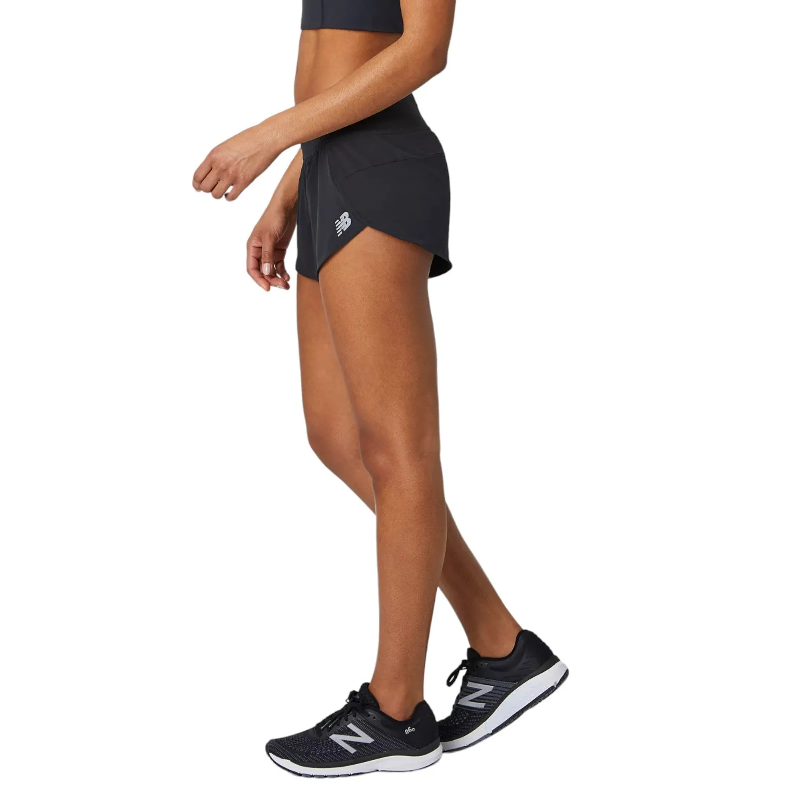 New Balance Womens Impact Run Shorts 3 Inch - Black