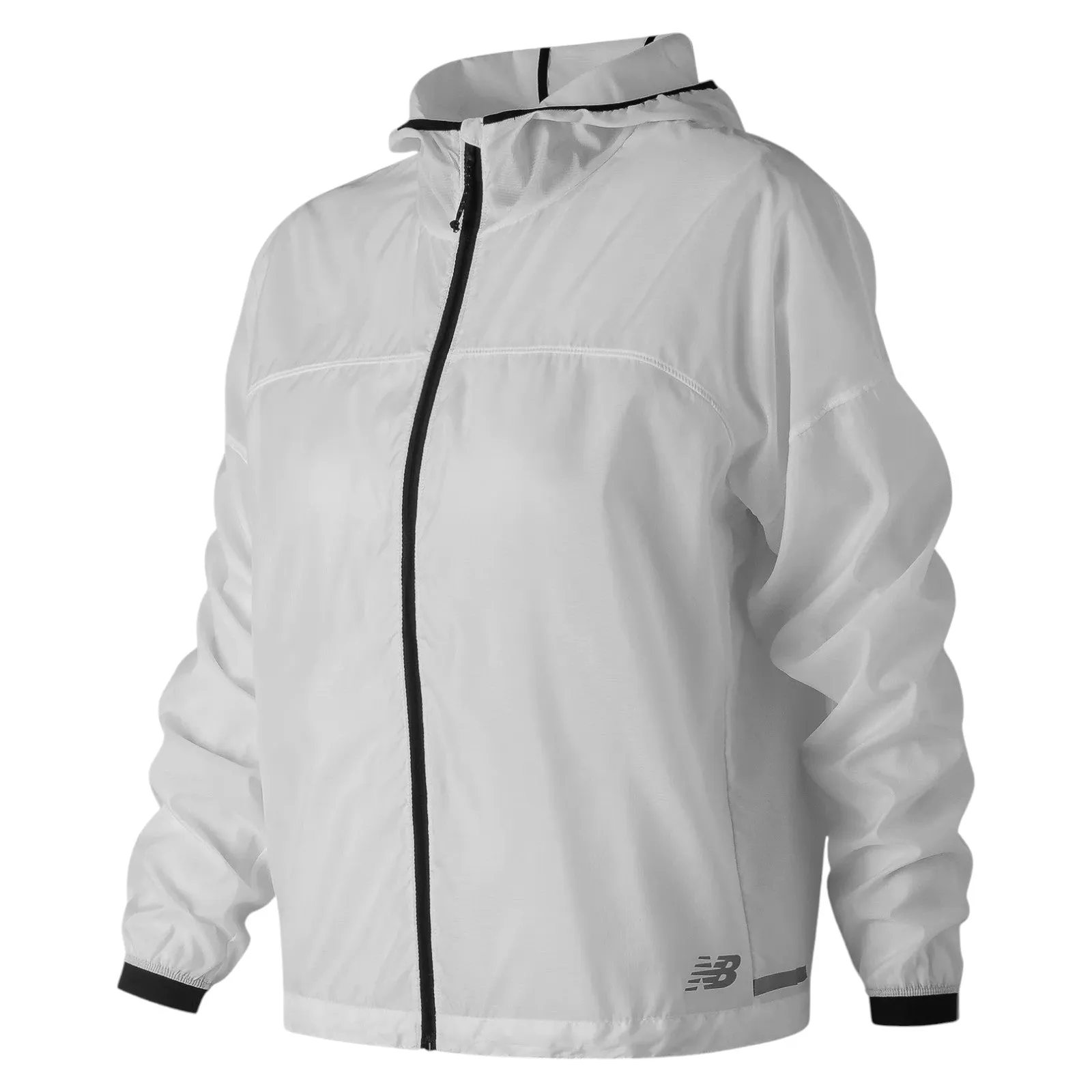 New Balance Womens Light Pack Jacket Windbreaker - White