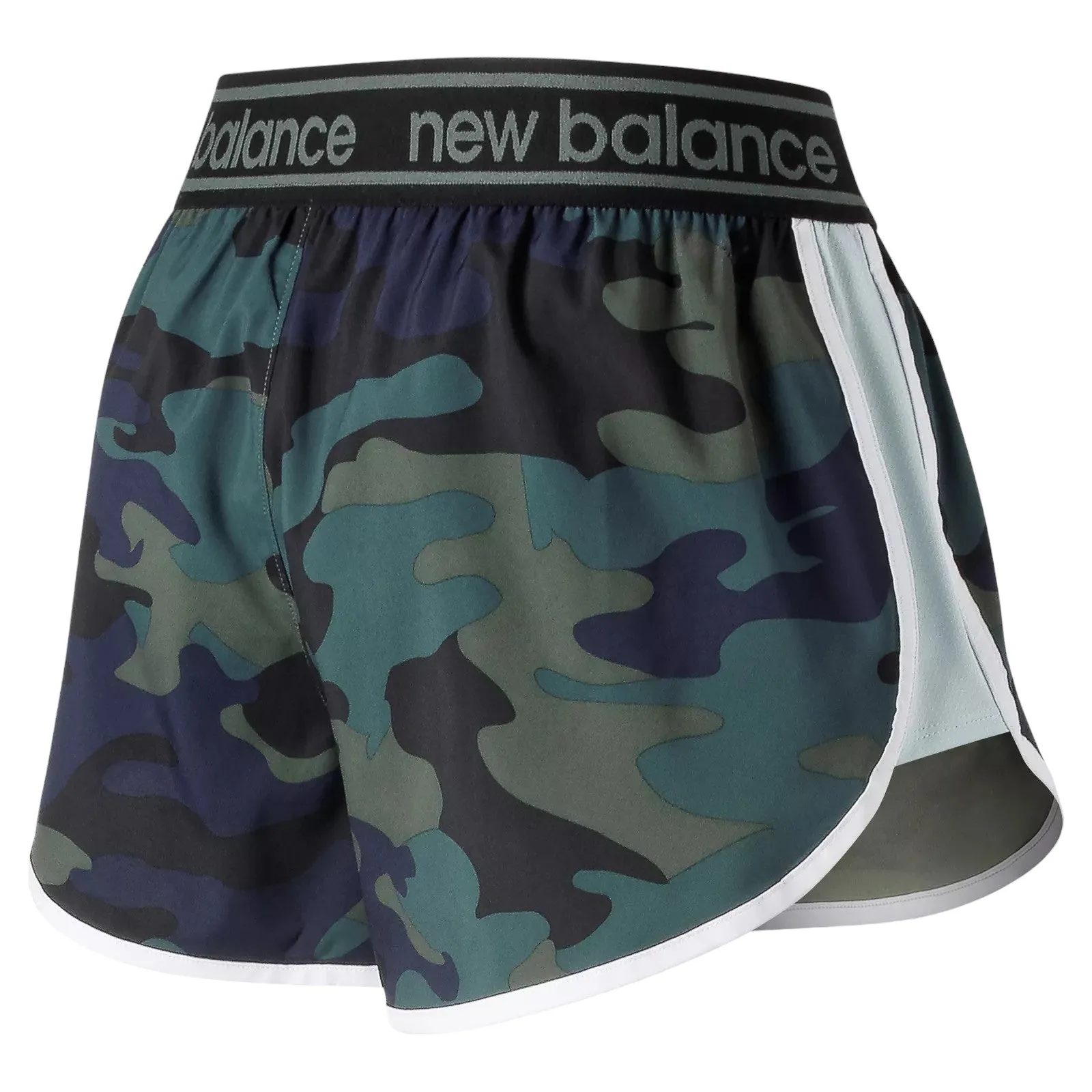 New Balance Womens Printed Acc 2.5 In Sports Shorts - Camo