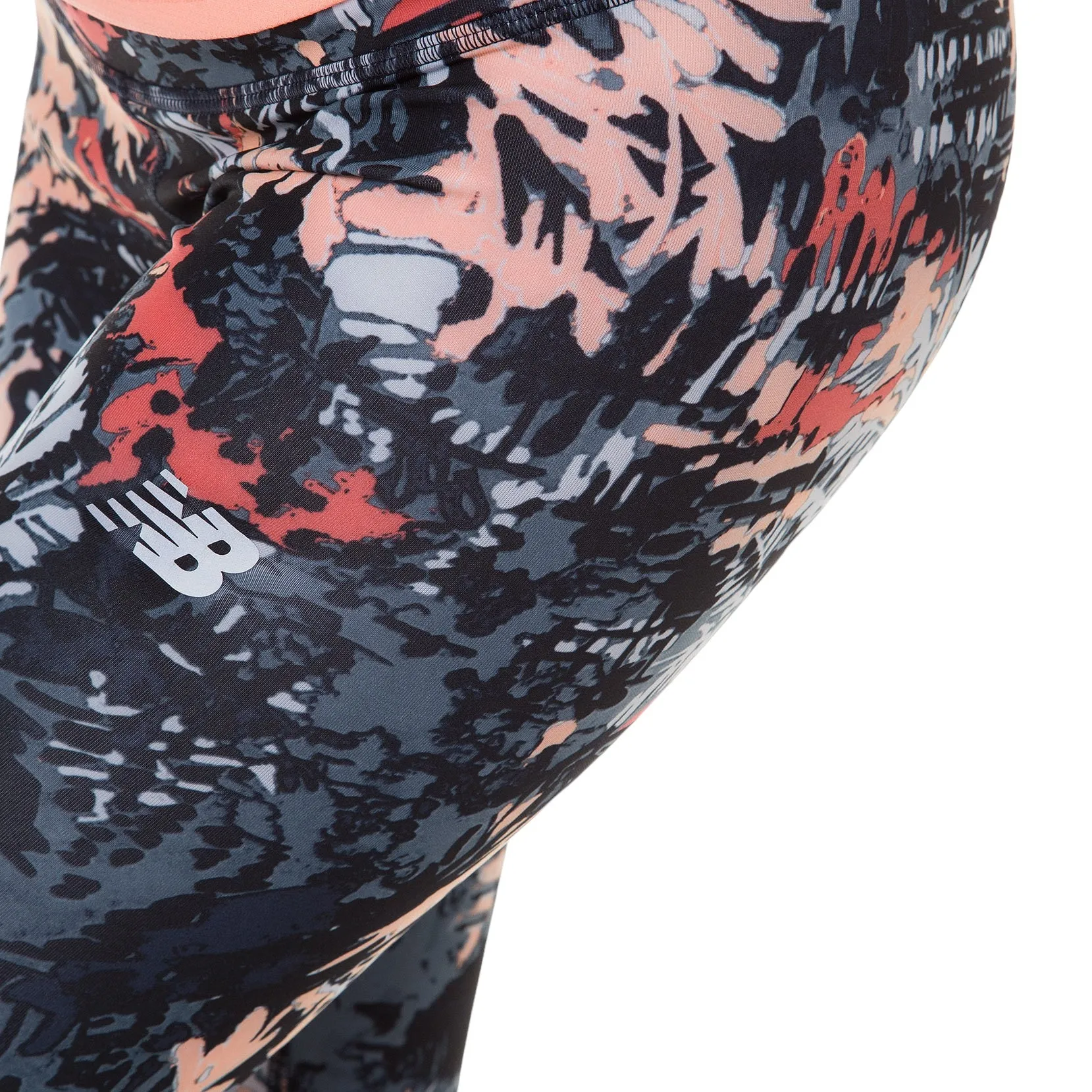 New Balance Womens Printed Accelerate 7.8 Capri Legging - Multi