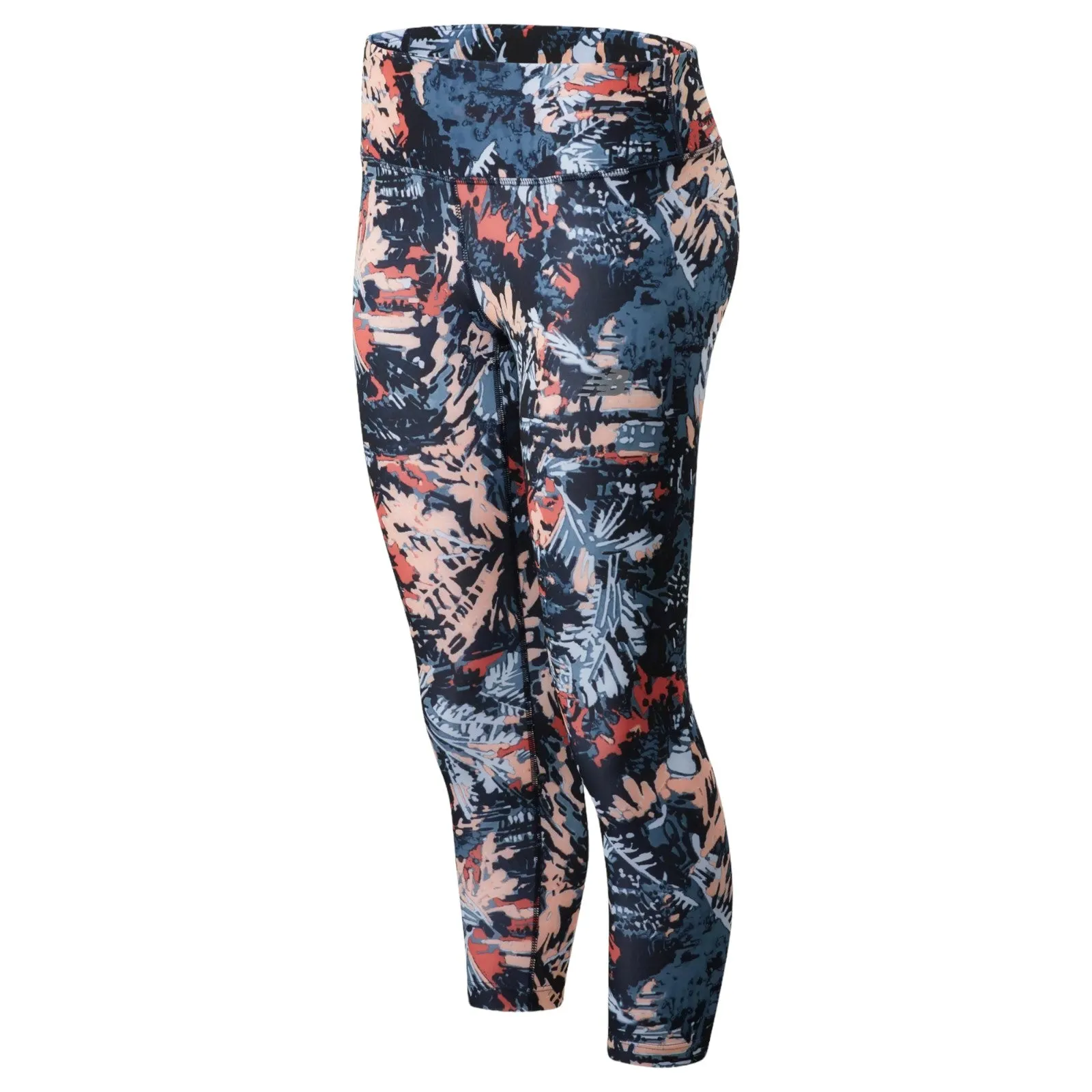 New Balance Womens Printed Accelerate 7.8 Capri Legging - Multi