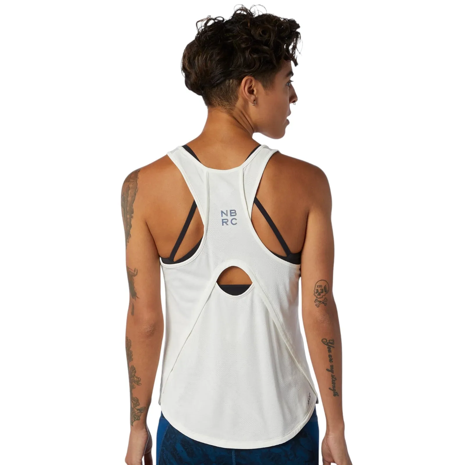 New Balance Womens Q Speed Fuel Jacquard Tank Top - White