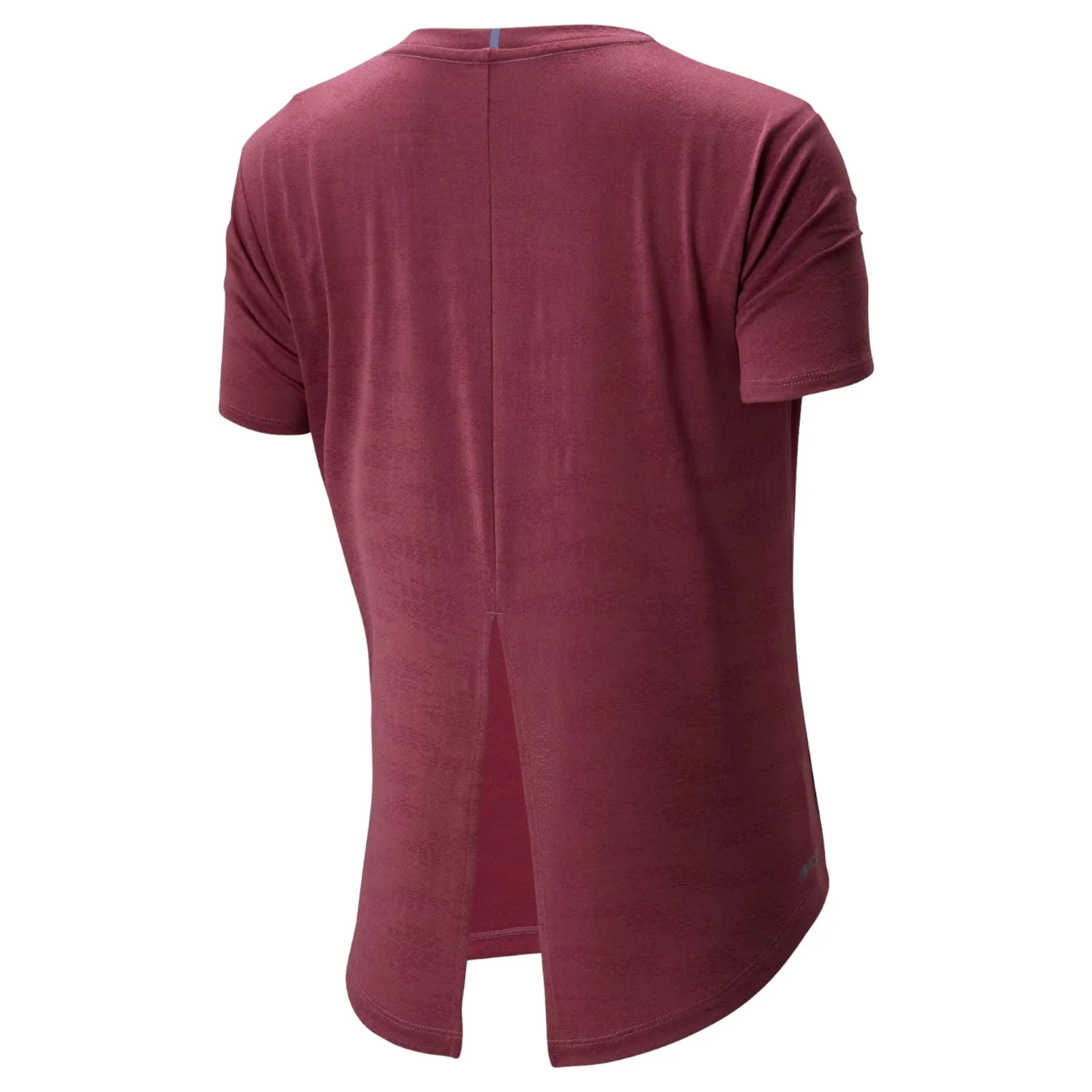 New Balance Womens Q Speed Jacquard T Shirt - Burgundy