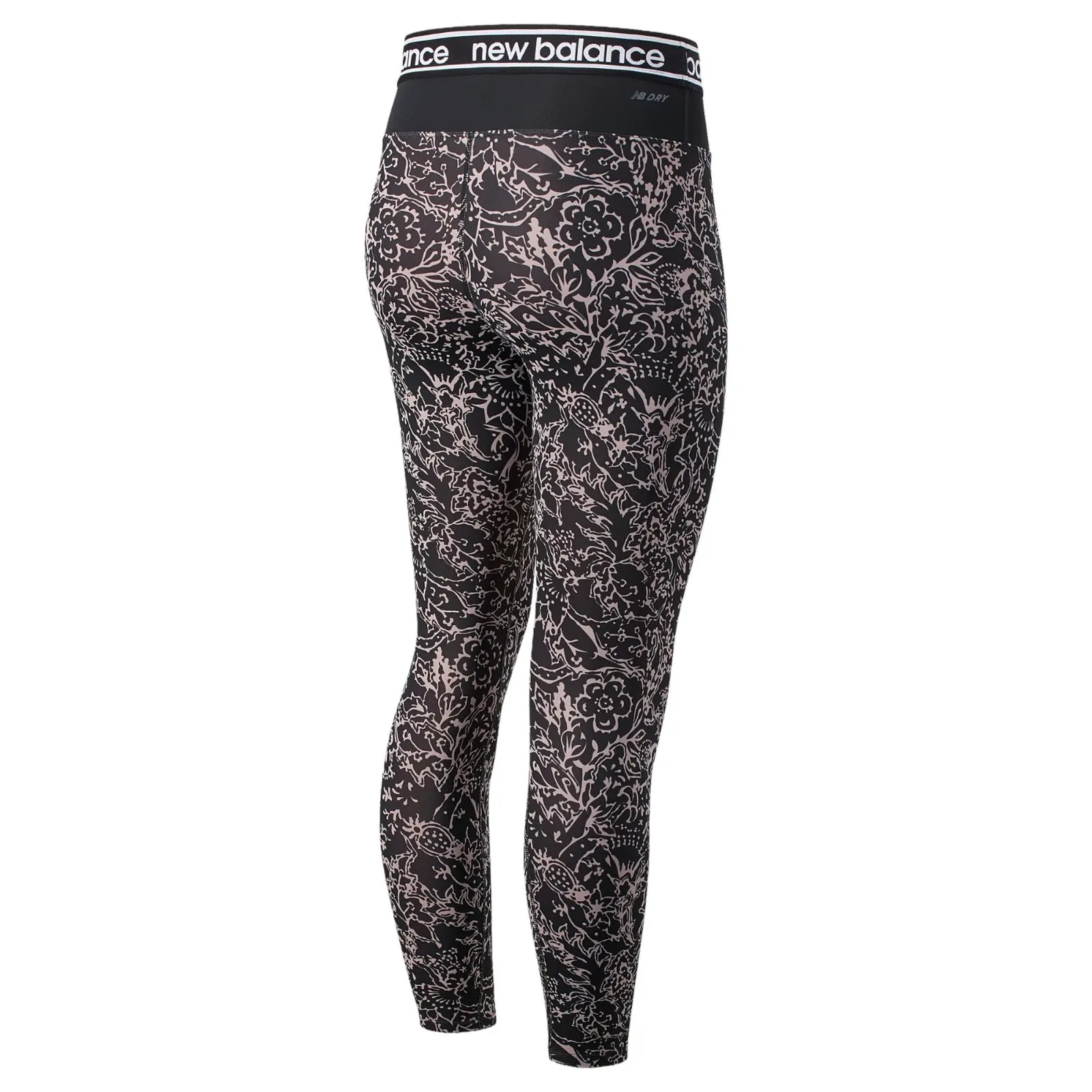 New Balance Womens Relentless Printed High Rise Leggings - Grey