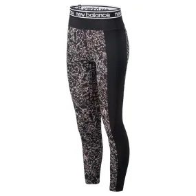 New Balance Womens Relentless Printed High Rise Leggings - Grey