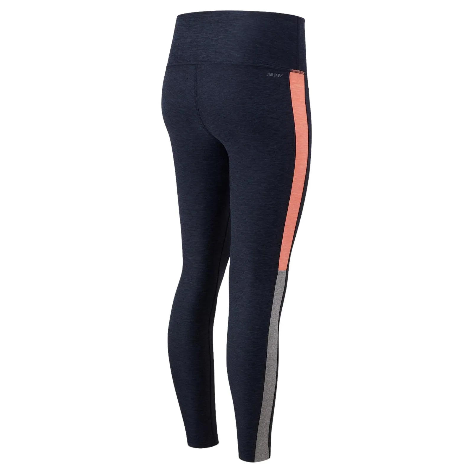 New Balance Womens Sport Spacedye 7/8 Pocket Tights - Black