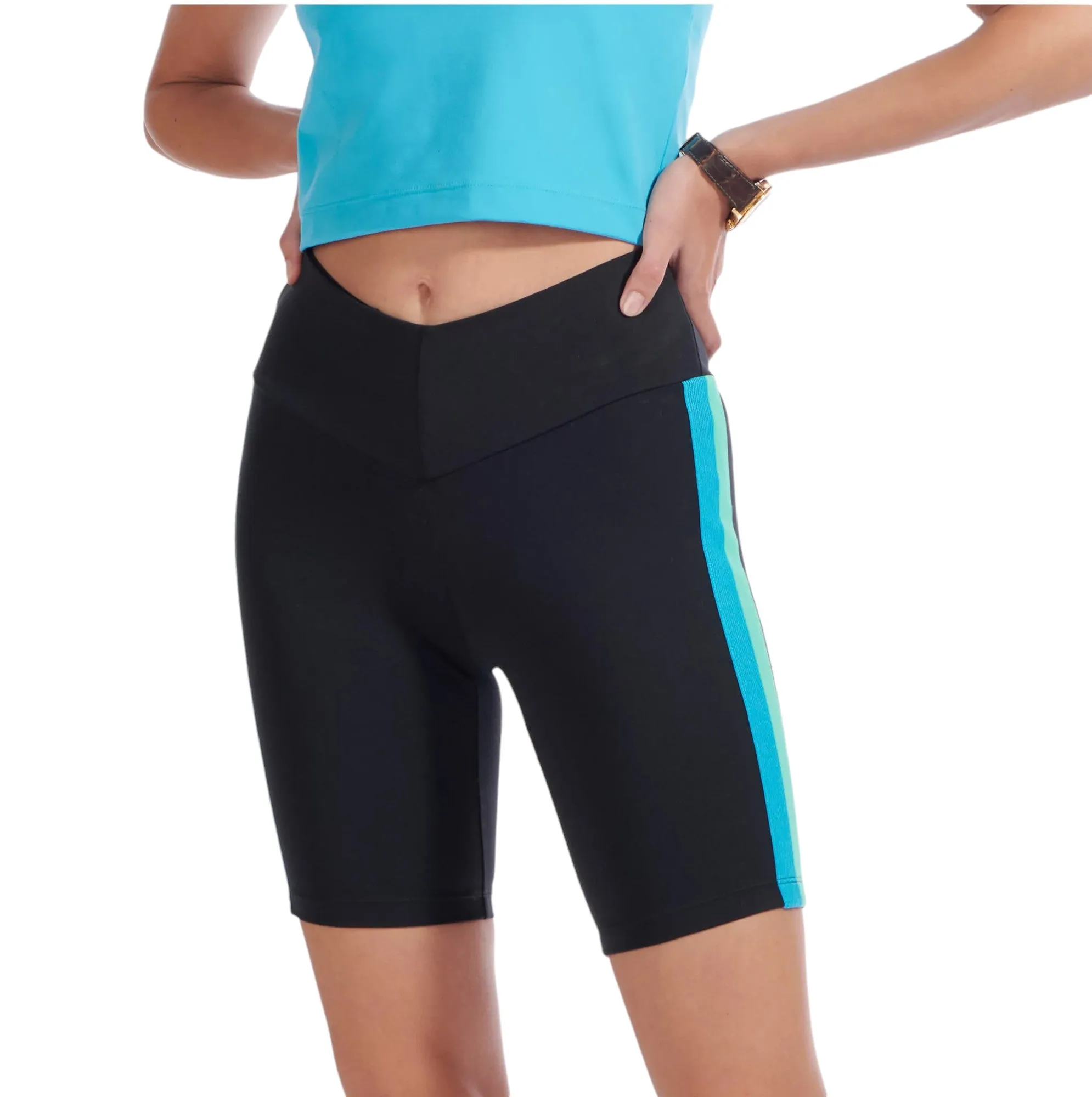 New Balance x Staud Womens Bike Shorts - Black