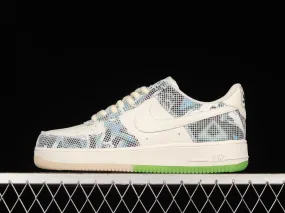 Nike Air Force 1 07 Low Lion dance White Blue Green CW1888-716