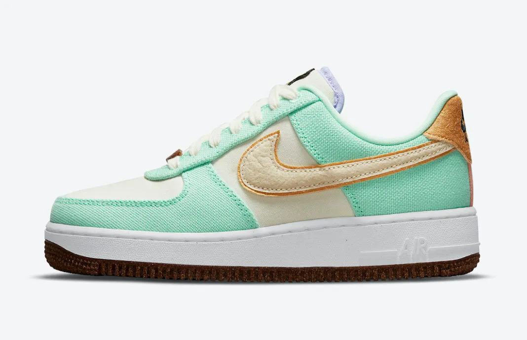 Nike Air Force 1 Low 07 Pinapple Green Glow Coconut Milk Metalic Gold CZ0268-300