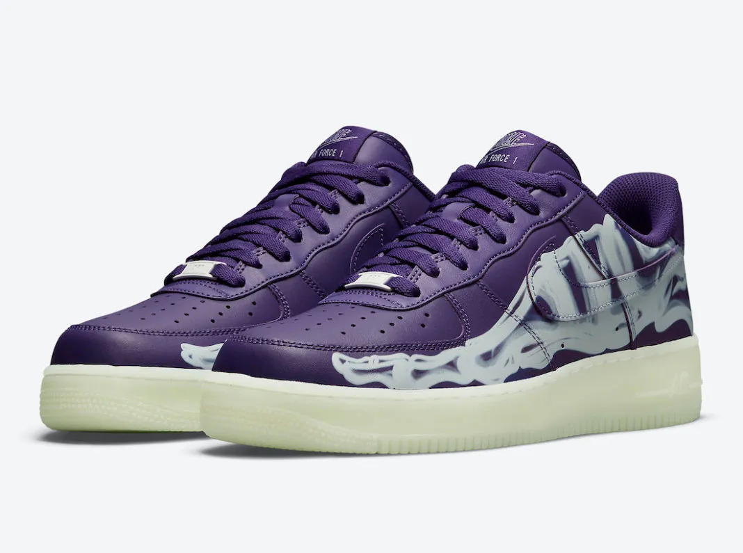 Nike Air Force 1 Low Court Purple Skeleton White CU8067-500