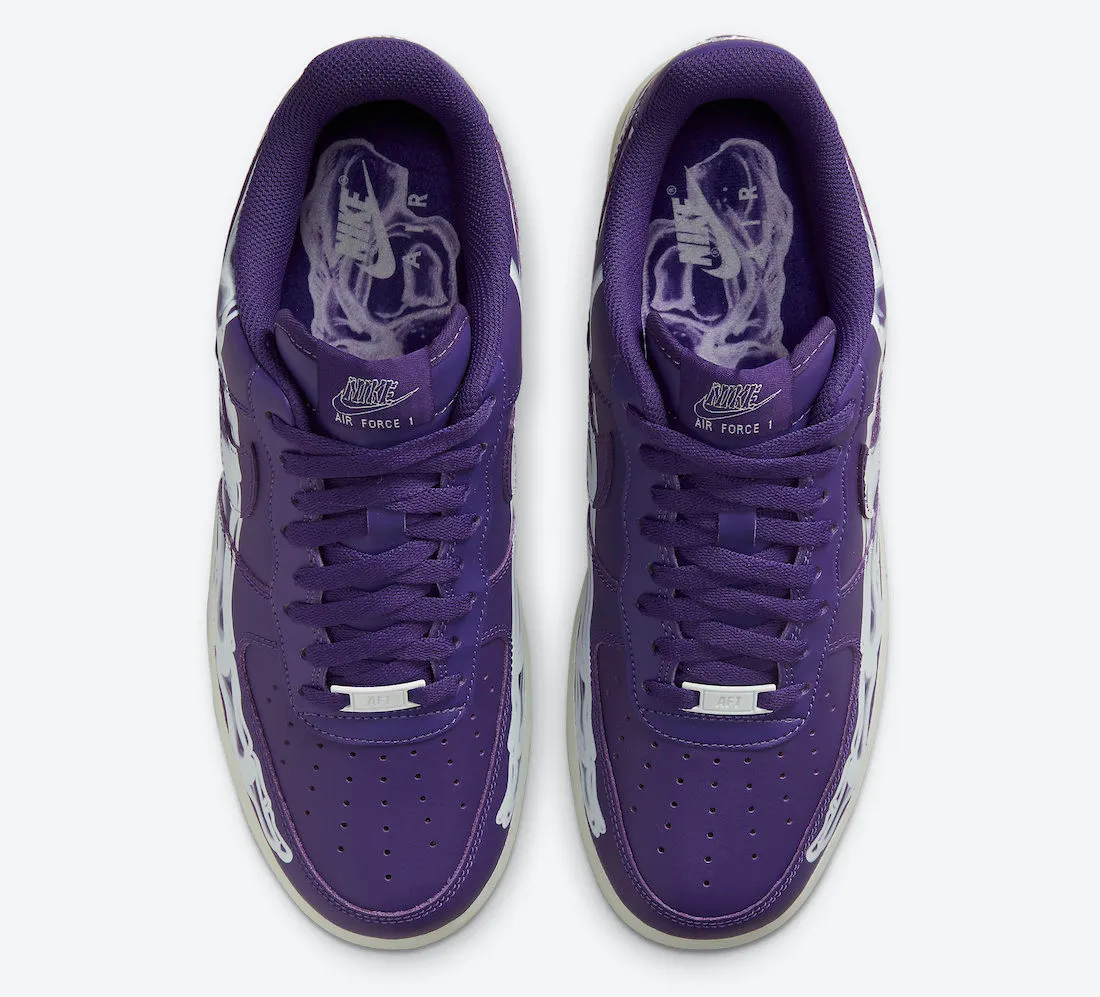 Nike Air Force 1 Low Court Purple Skeleton White CU8067-500