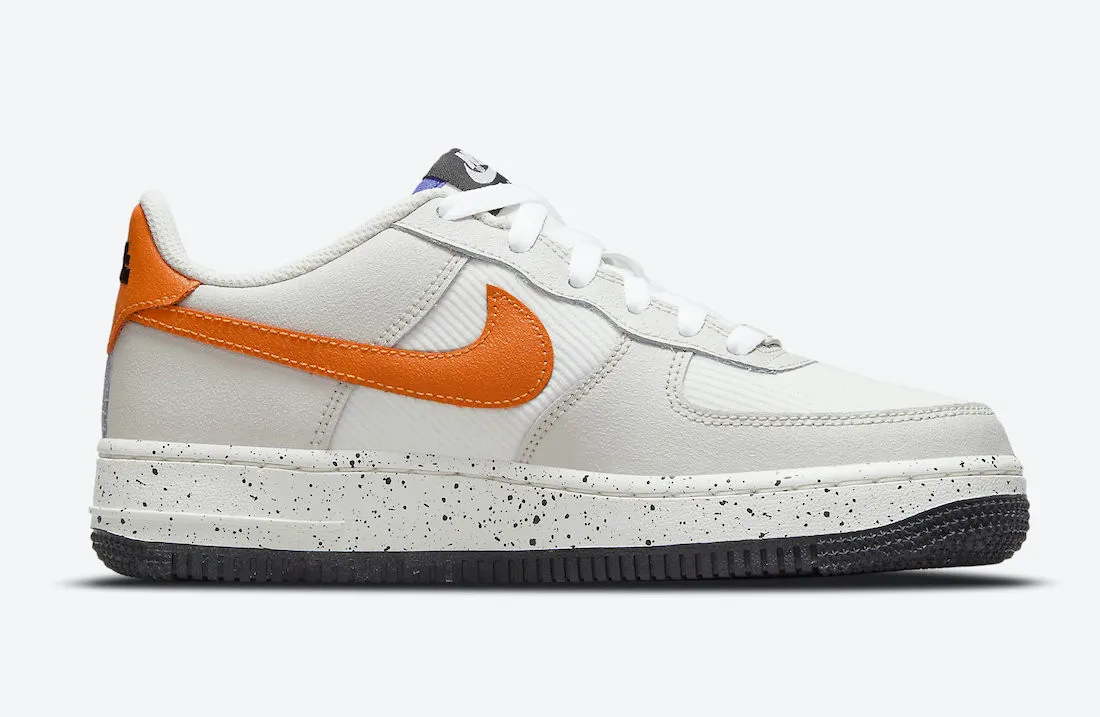 Nike Air Force 1 Low GS Light Bone Sail White Blue Stone Starfish Orange DO4657-081