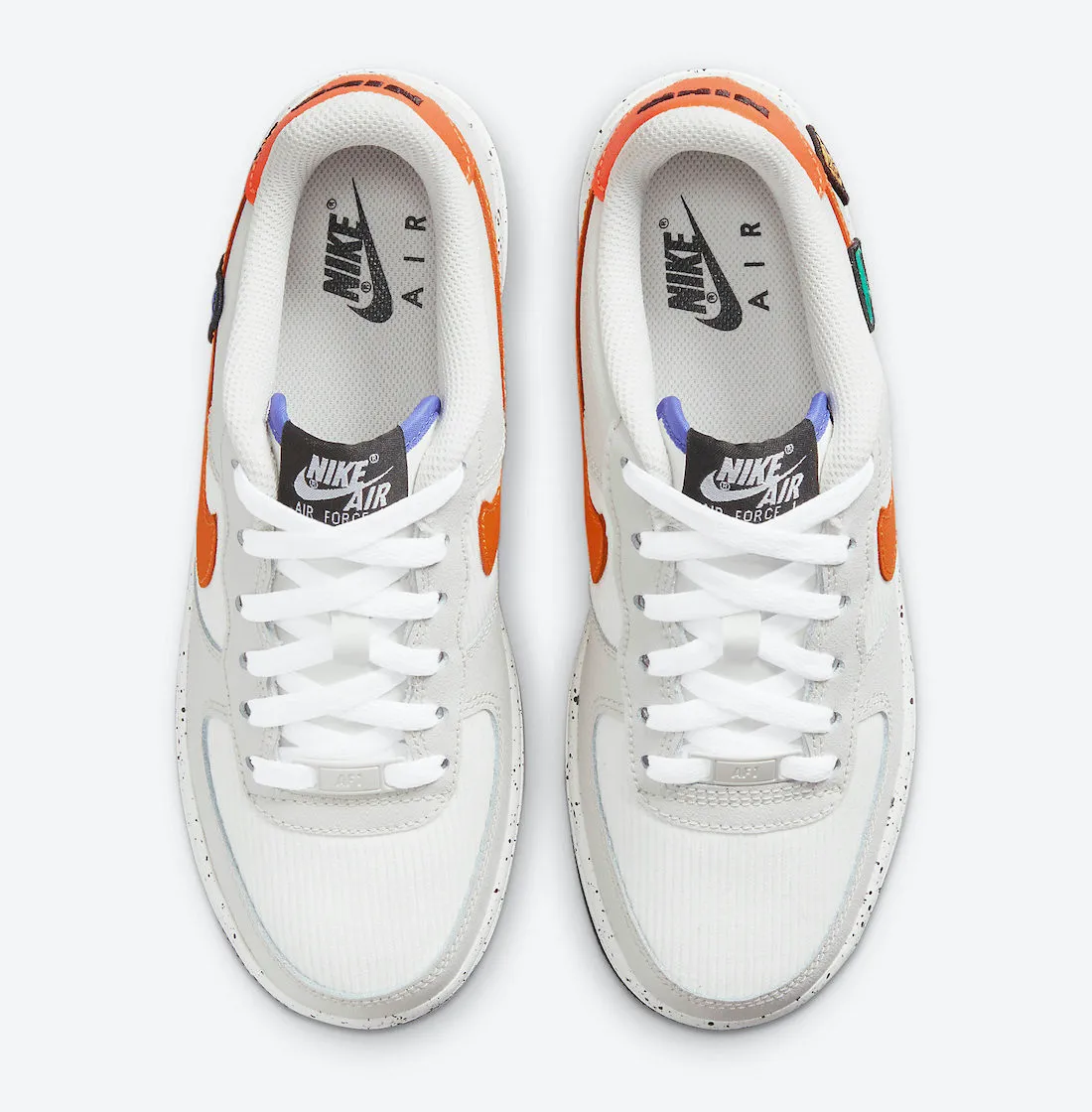 Nike Air Force 1 Low GS Light Bone Sail White Blue Stone Starfish Orange DO4657-081