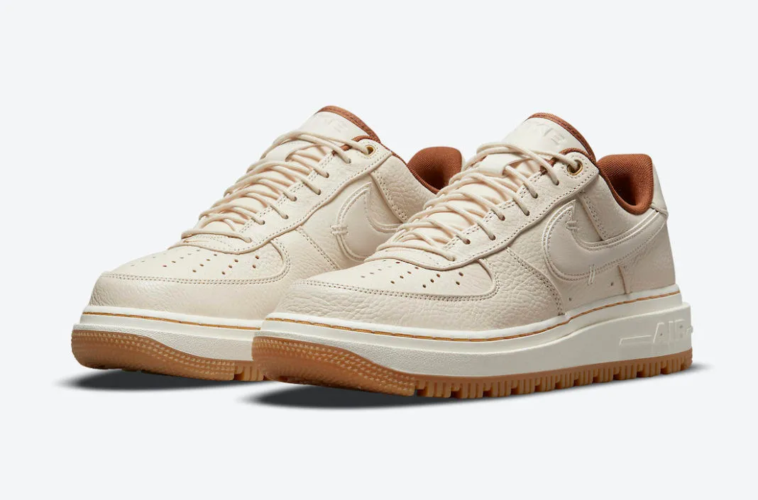 Nike Air Force 1 Low Luxe Pearl White Pecan Gum Yellow Pale Ivory DB4109-200