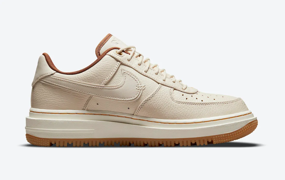 Nike Air Force 1 Low Luxe Pearl White Pecan Gum Yellow Pale Ivory DB4109-200