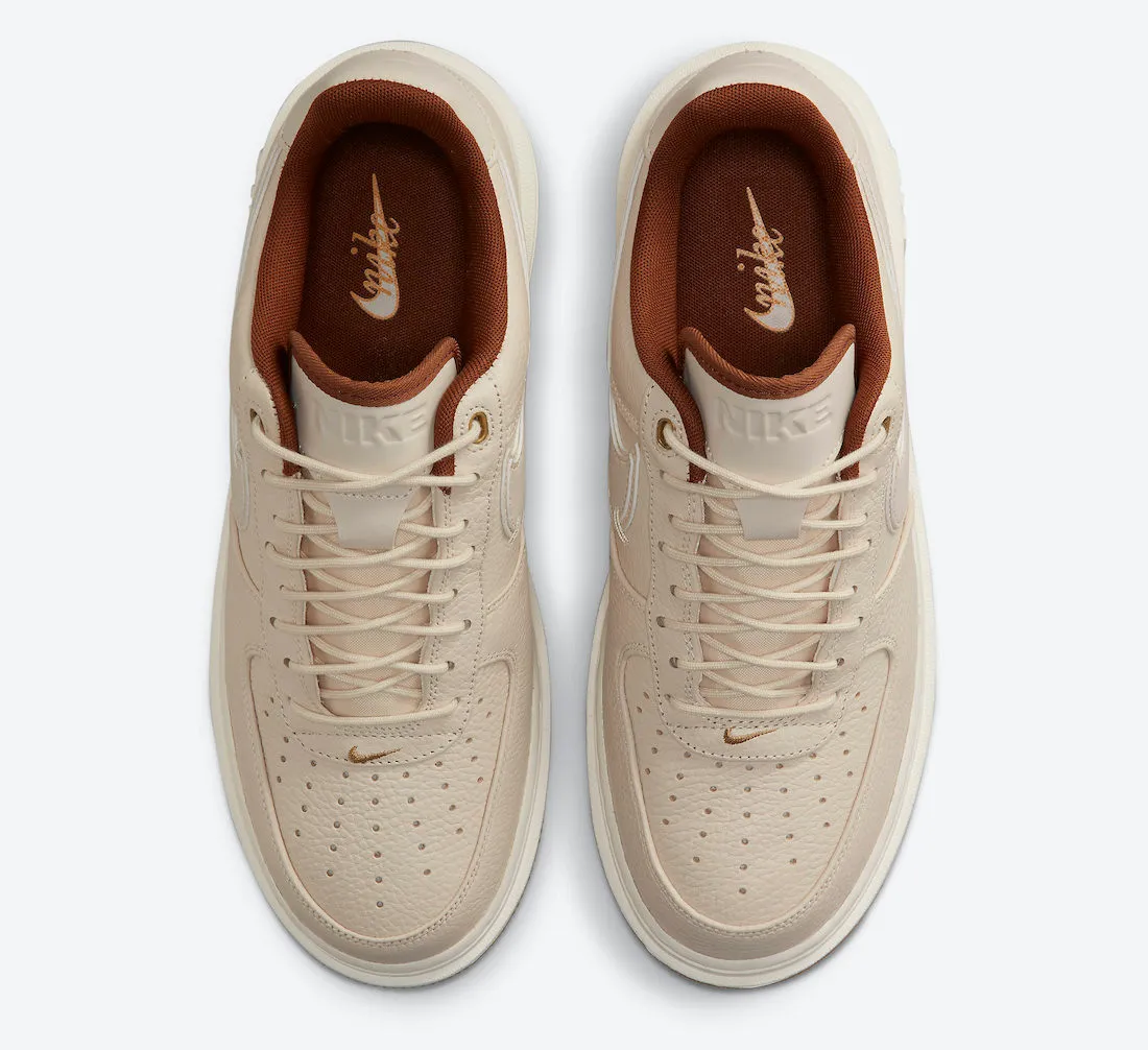 Nike Air Force 1 Low Luxe Pearl White Pecan Gum Yellow Pale Ivory DB4109-200