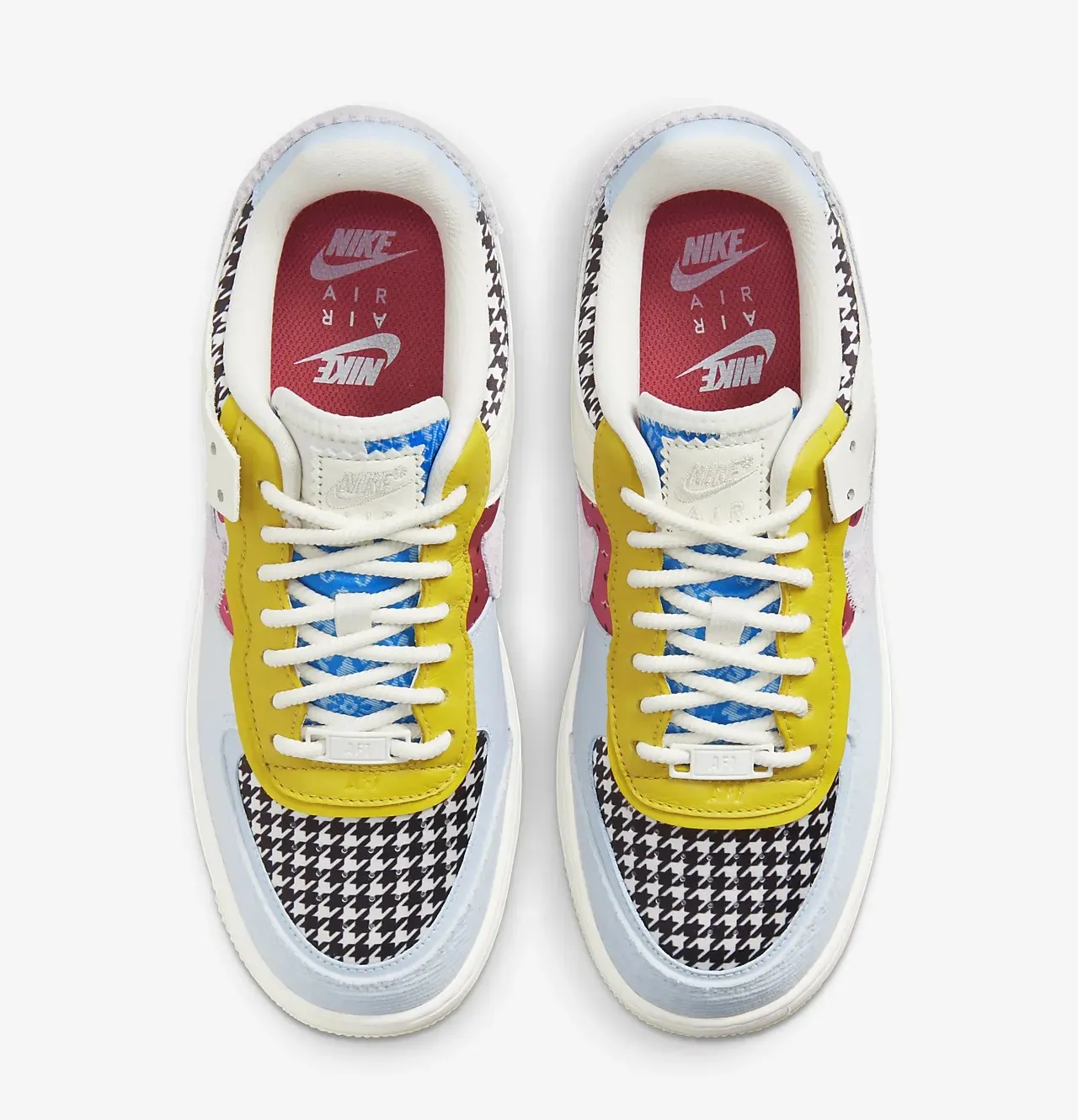 Nike Air Force 1 Low Shadow Multi Print Houndstooth Bright Citron DM8076-100