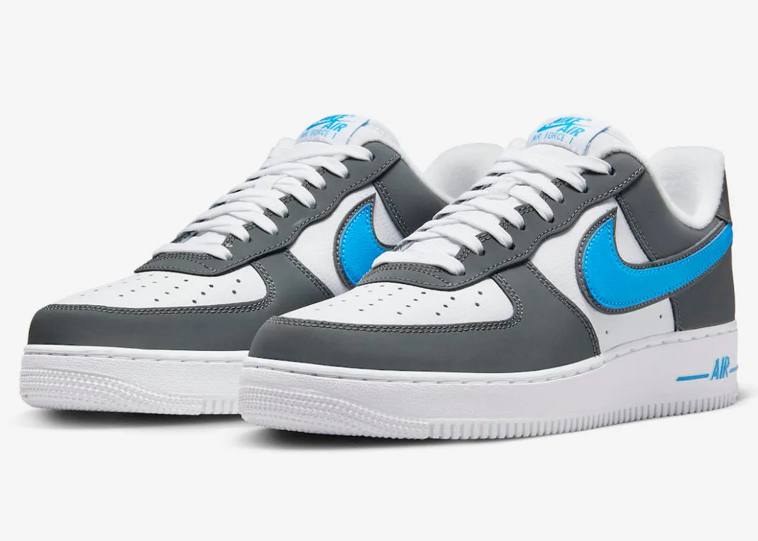 Nike Air Force 1 Low White Mixes Grey Laser Blue FB3360-100