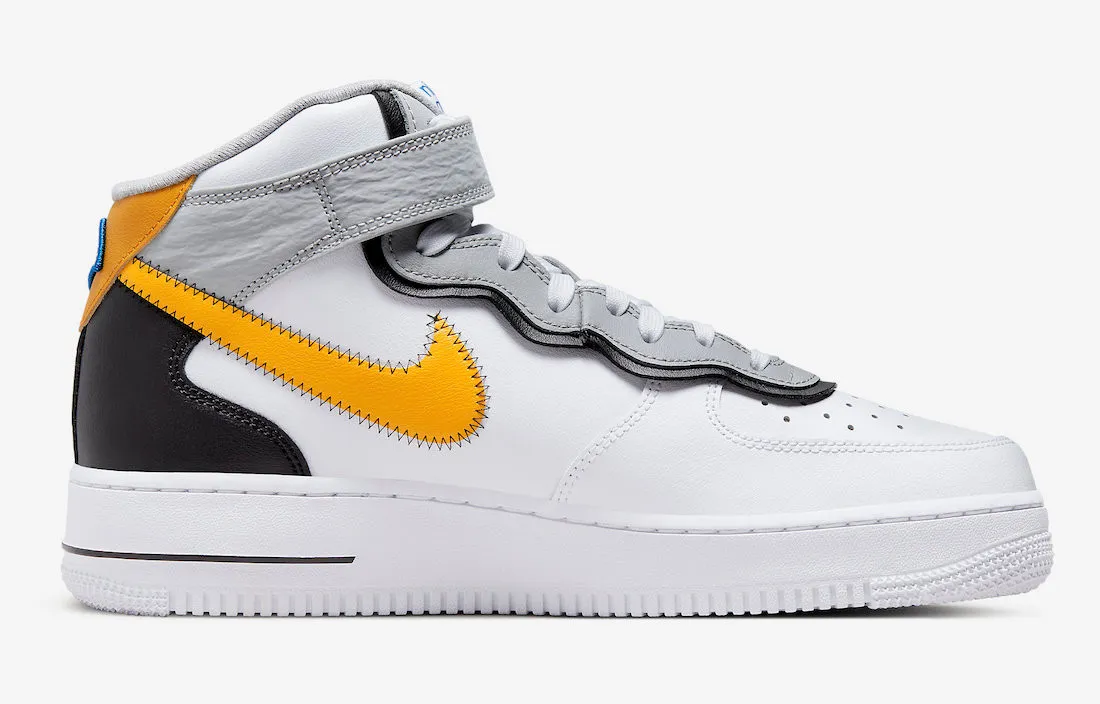 Nike Air Force 1 Mid Athletic Club White Yellow Black DH7451-101