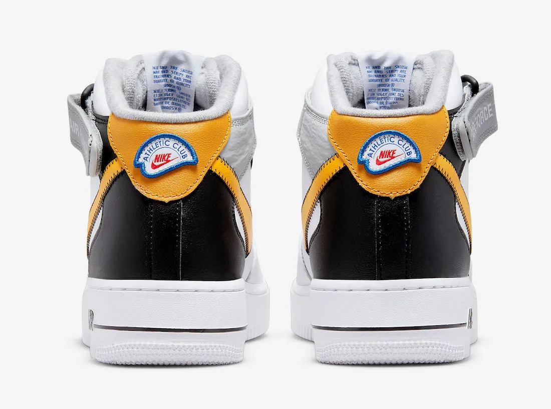 Nike Air Force 1 Mid Athletic Club White Yellow Black DH7451-101