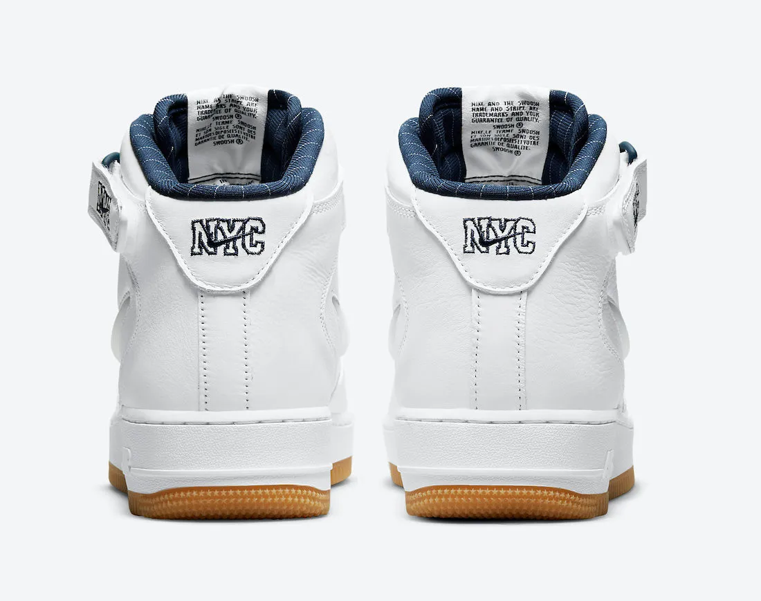 Nike Air Force 1 Mid QS Jewel NYC White Midnight Navy DH5622-100