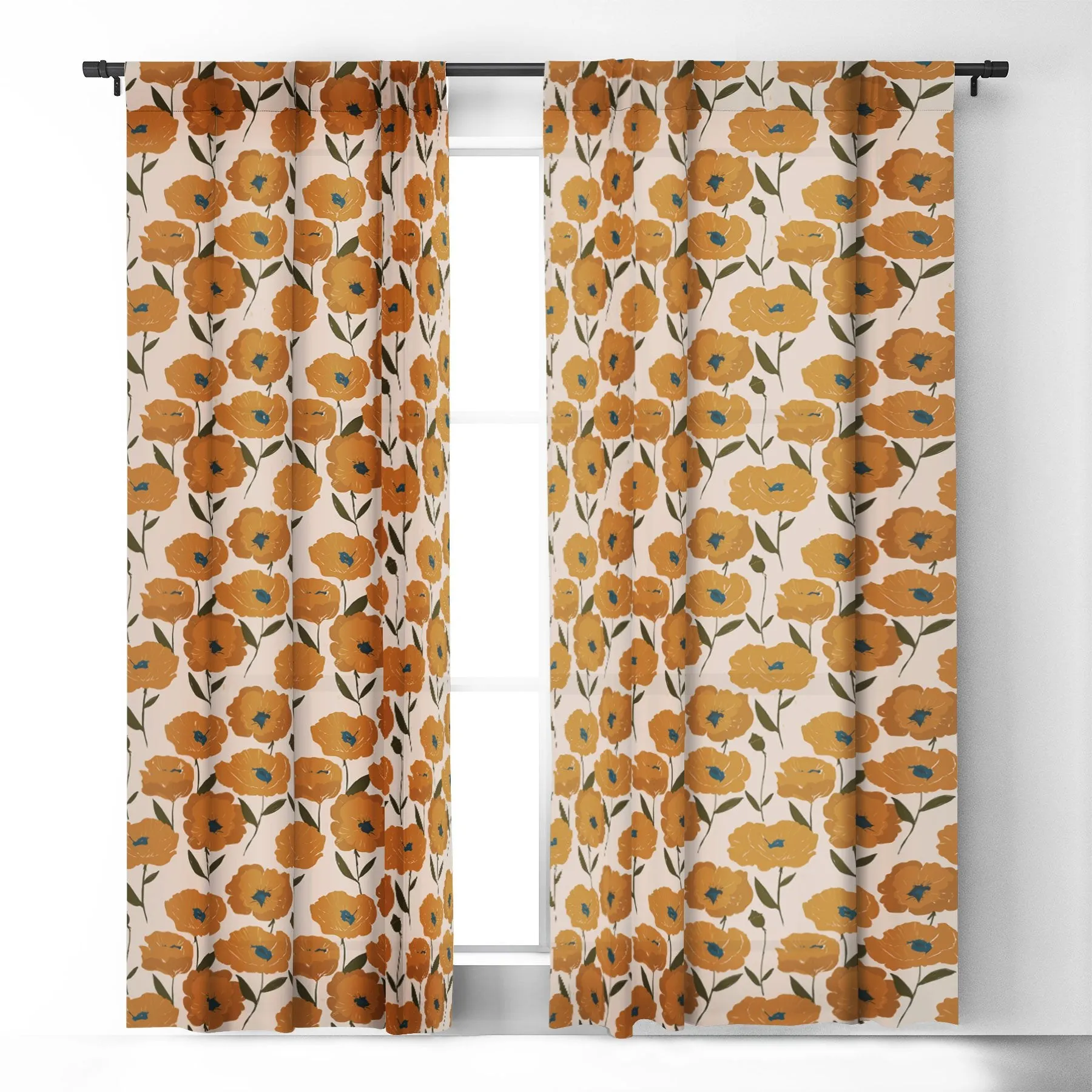 Ole Poppies Playground Blackout Window Curtains (DS)