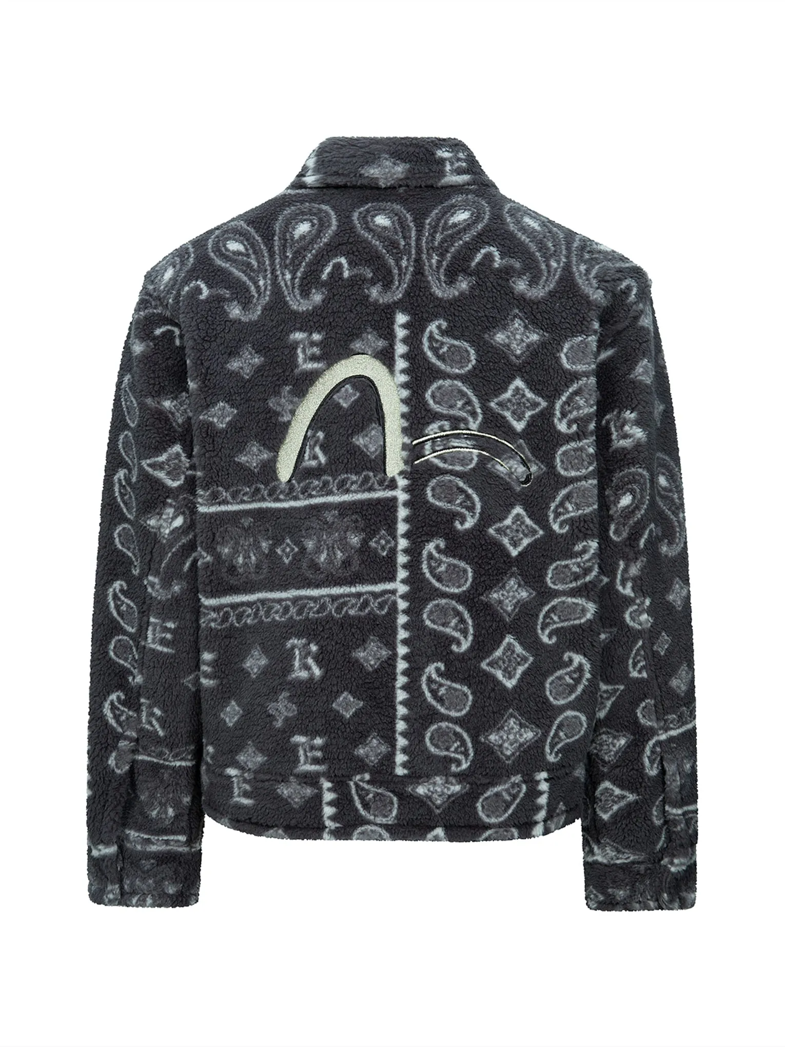 Paisley Jacquard Fleece Relaxed Fit Jacket