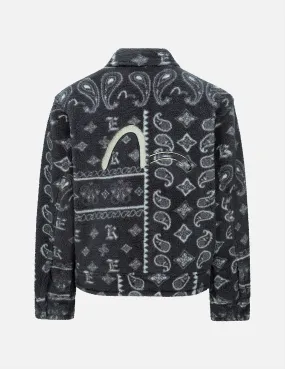 Paisley Jacquard Fleece Relaxed Fit Jacket