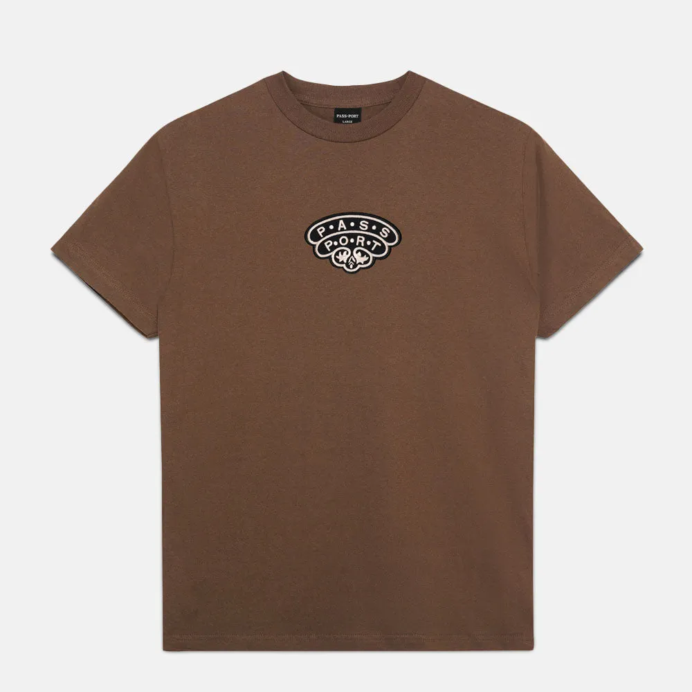 Pass Port Skateboards - Heirloom Embroidered T-Shirt - Chocolate