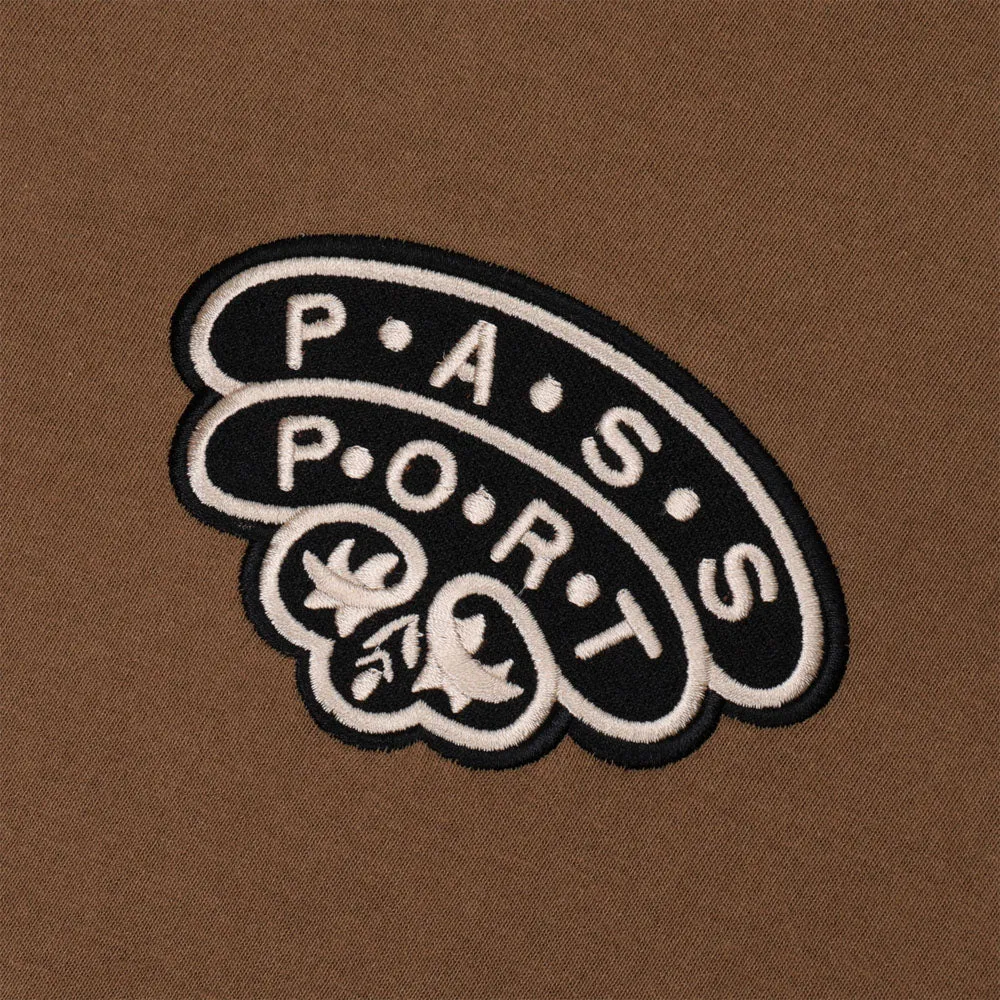 Pass Port Skateboards - Heirloom Embroidered T-Shirt - Chocolate