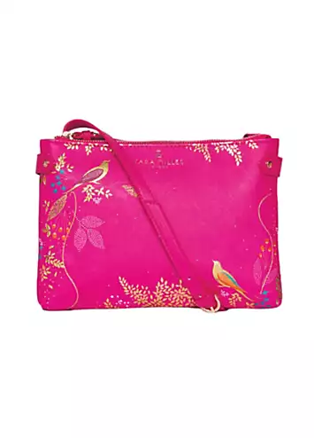 Pink Chelsea Zip Top Crossbody Bag by Sara Miller | Look Again