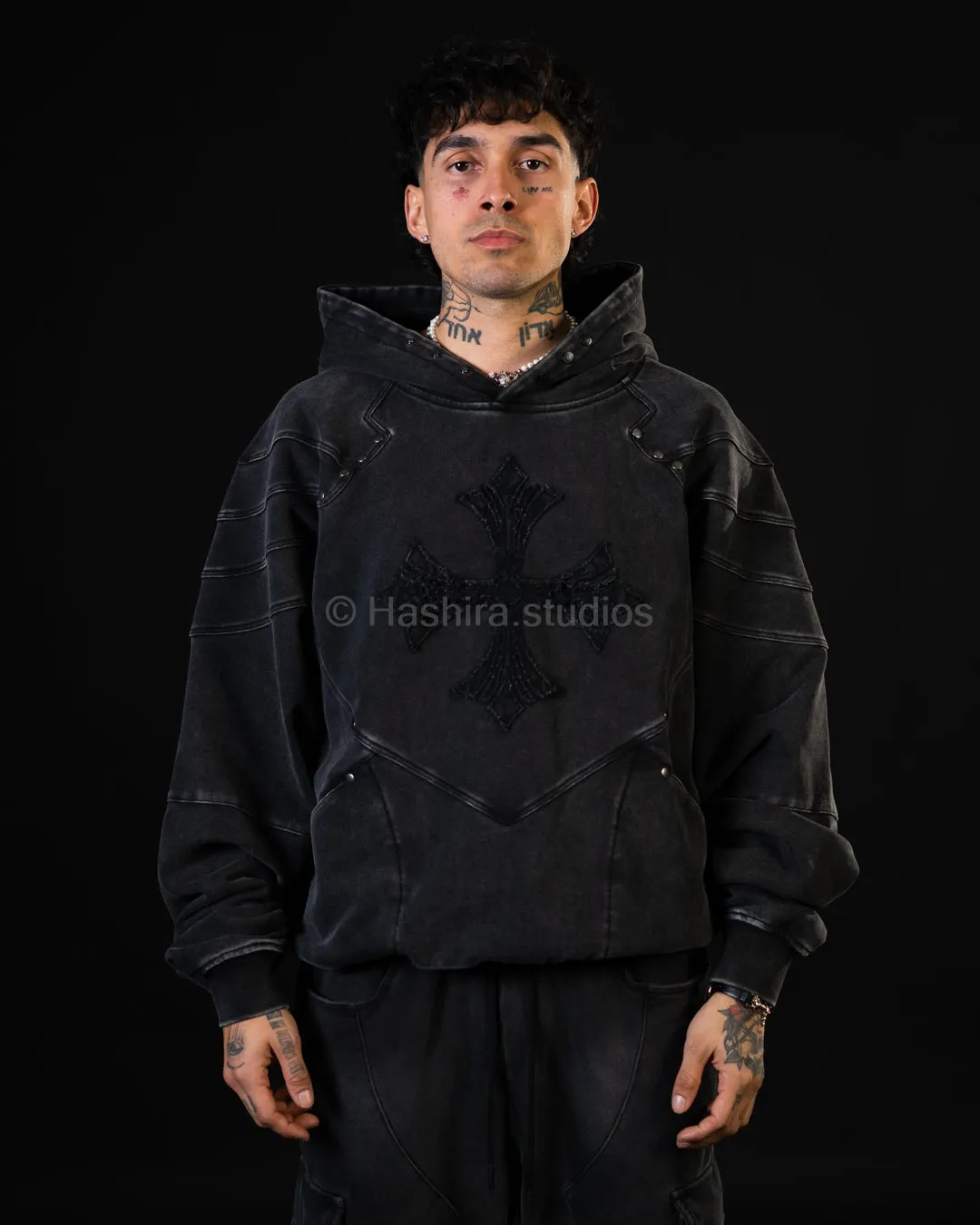 (Pre-Order) Big Cross Armored Hoodie