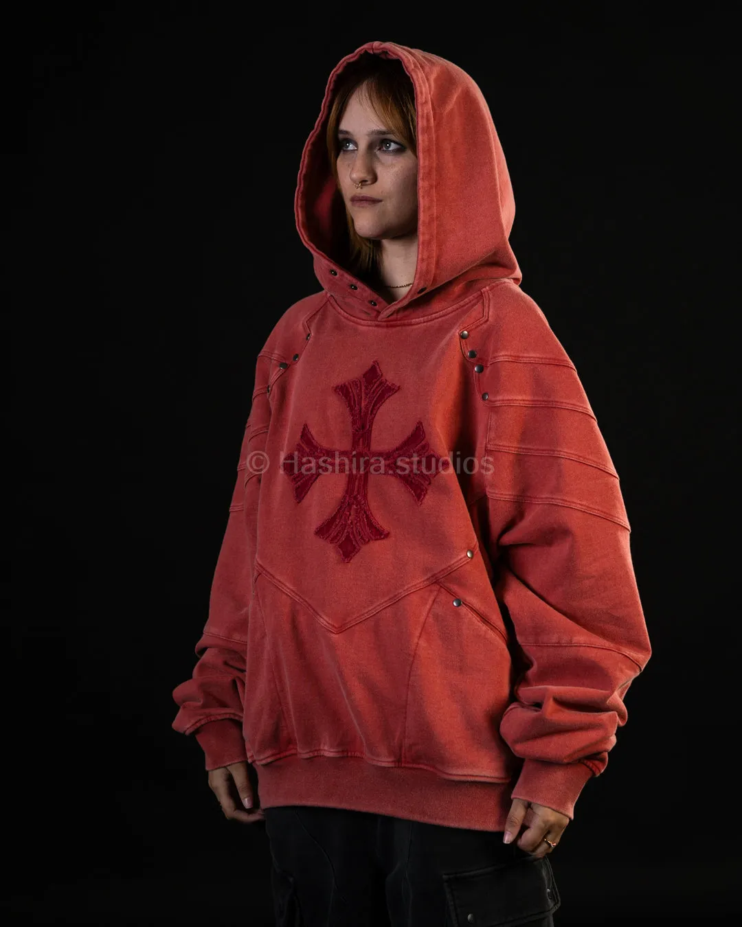 (Pre-Order) Big Cross Armored Hoodie