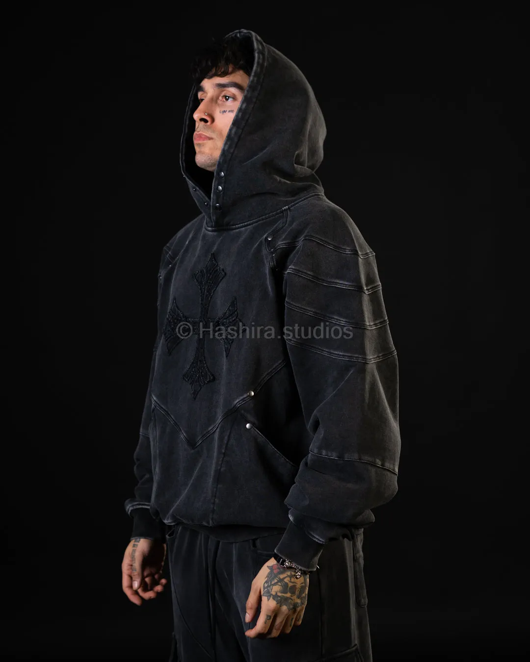 (Pre-Order) Big Cross Armored Hoodie