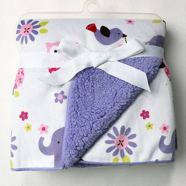 Purple Elephant New Born Baby Blanket