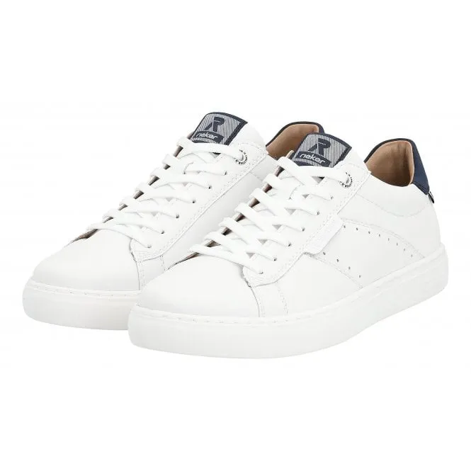 Rieker  Mens U0704-80 White Lace-Up Trainers