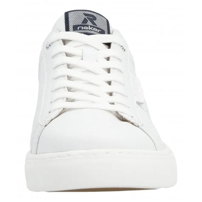 Rieker  Mens U0704-80 White Lace-Up Trainers