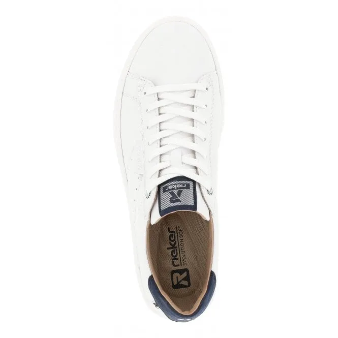 Rieker  Mens U0704-80 White Lace-Up Trainers