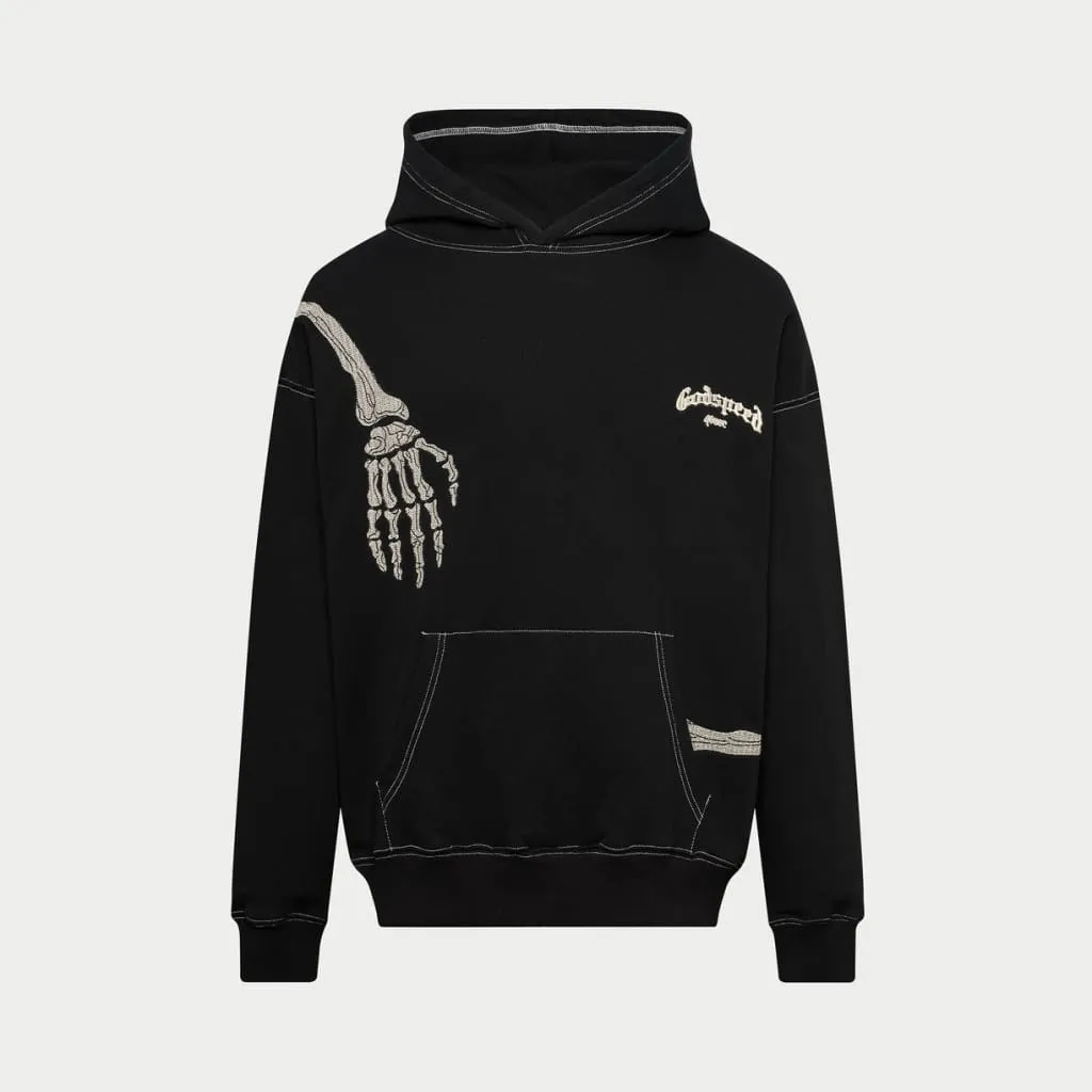 R.O.D Hoodie Black/White stitching