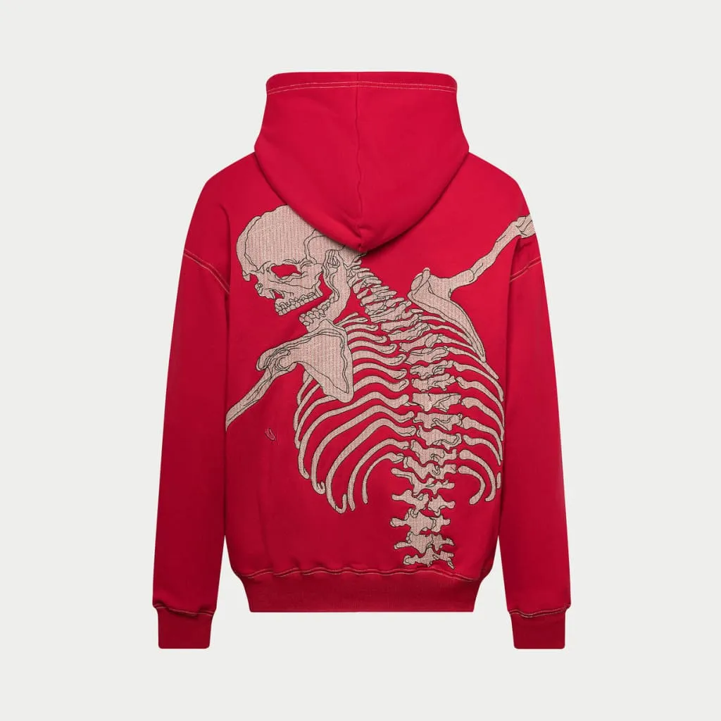 R.O.D Hoodie Red/White Stitching