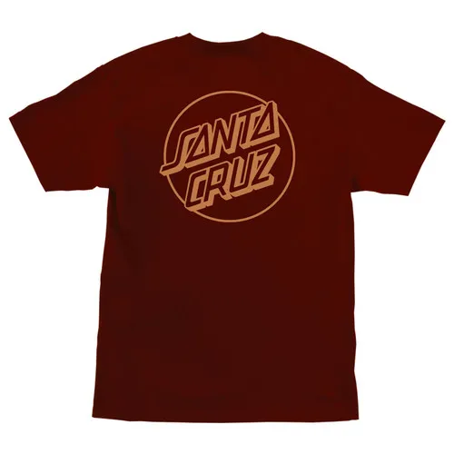 Santa Cruz Skateboards Shirt Opus Dot Burgundy/Burnt Orange