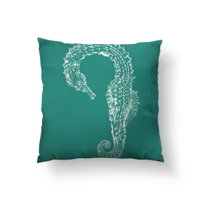 Seahorse Hug Throw Pillow