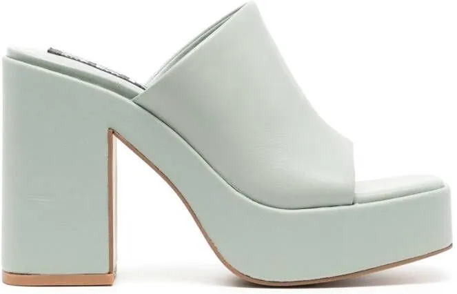 Senso Yael leather mules Green