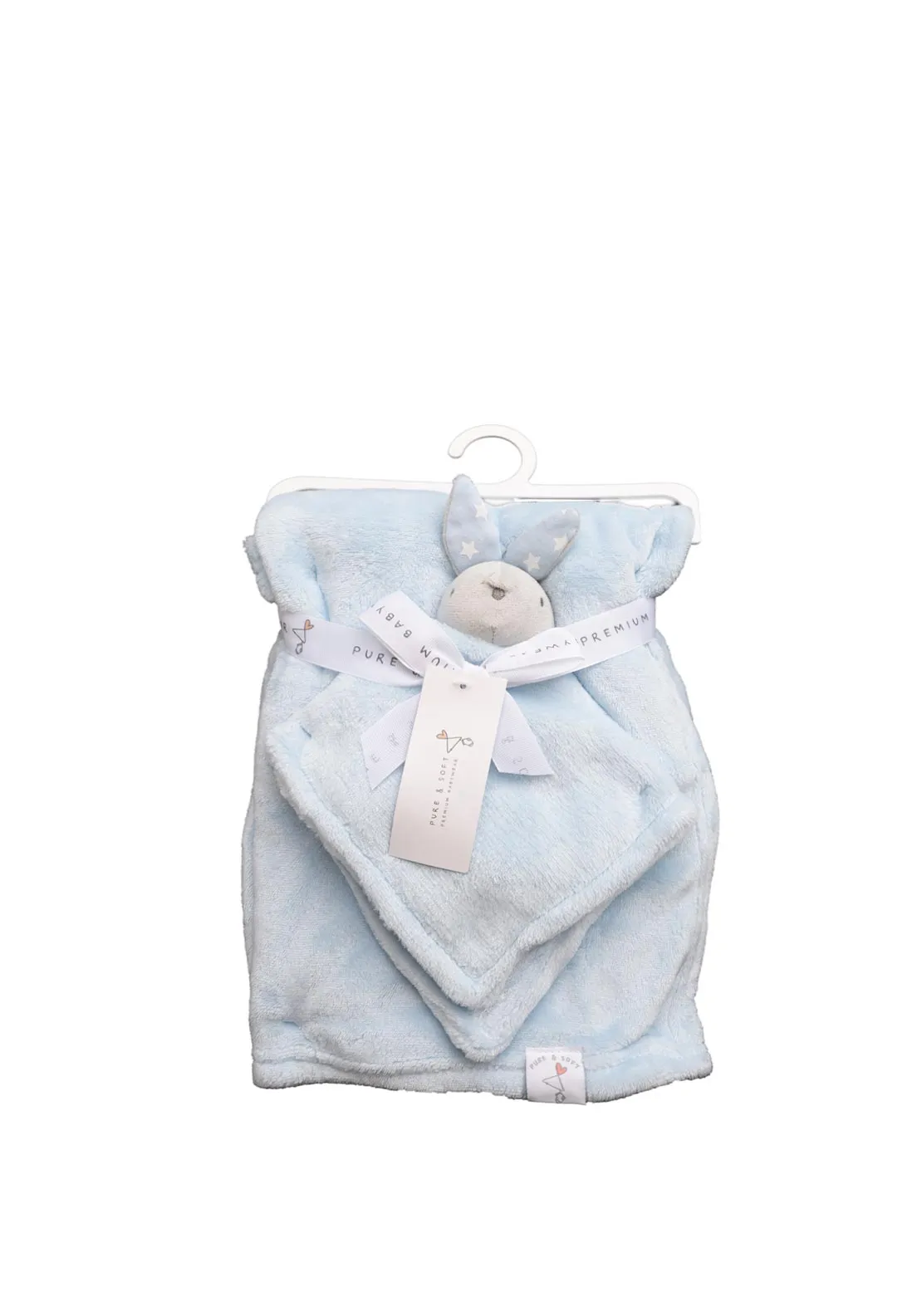 Sheelin Bunny Comforter and Blanket, Blue