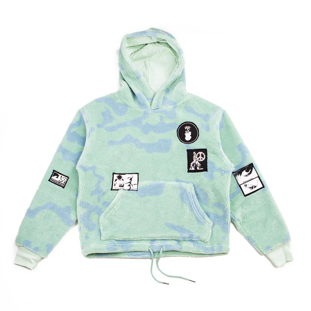 Sherpa Dyed Patch Hoodie (Tie Dye)