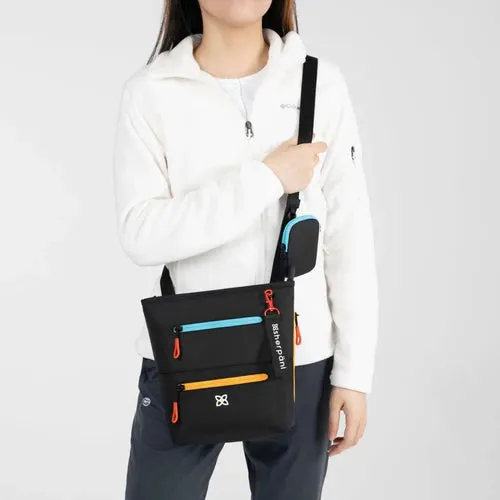 Sherpani Sadie Crossbody Bag in Chromatic Black with Multi Color