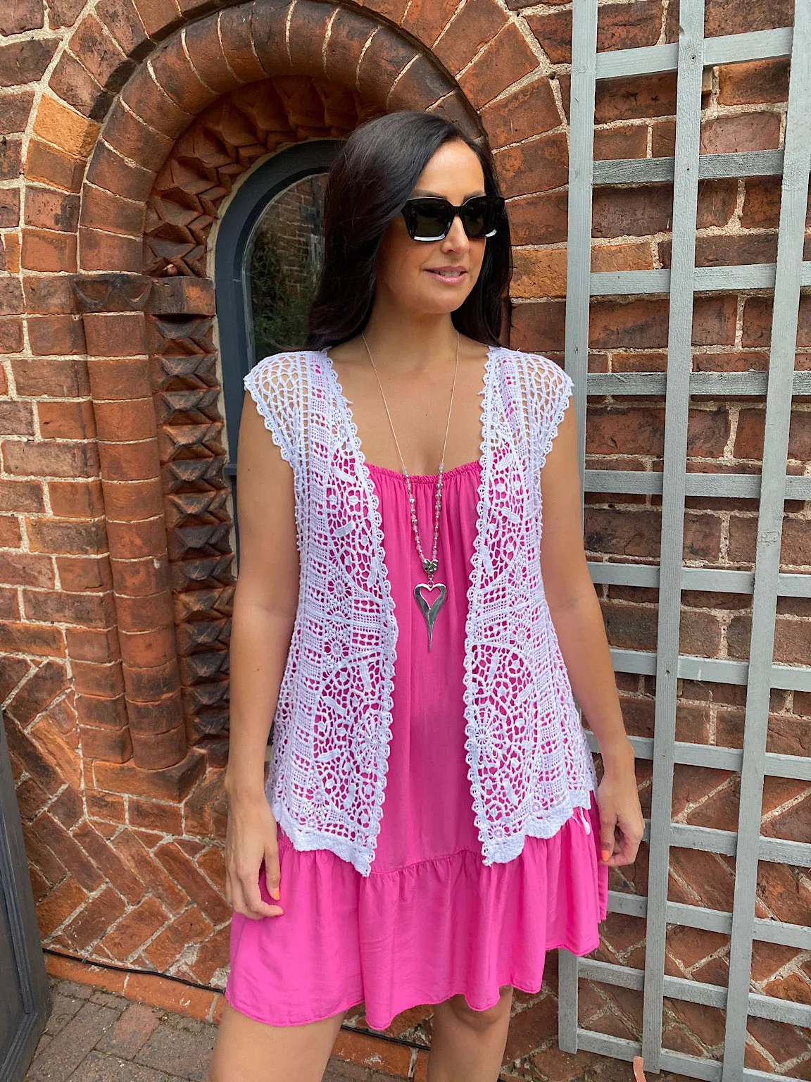 Sleeveless Crochet Cardigan Debbie