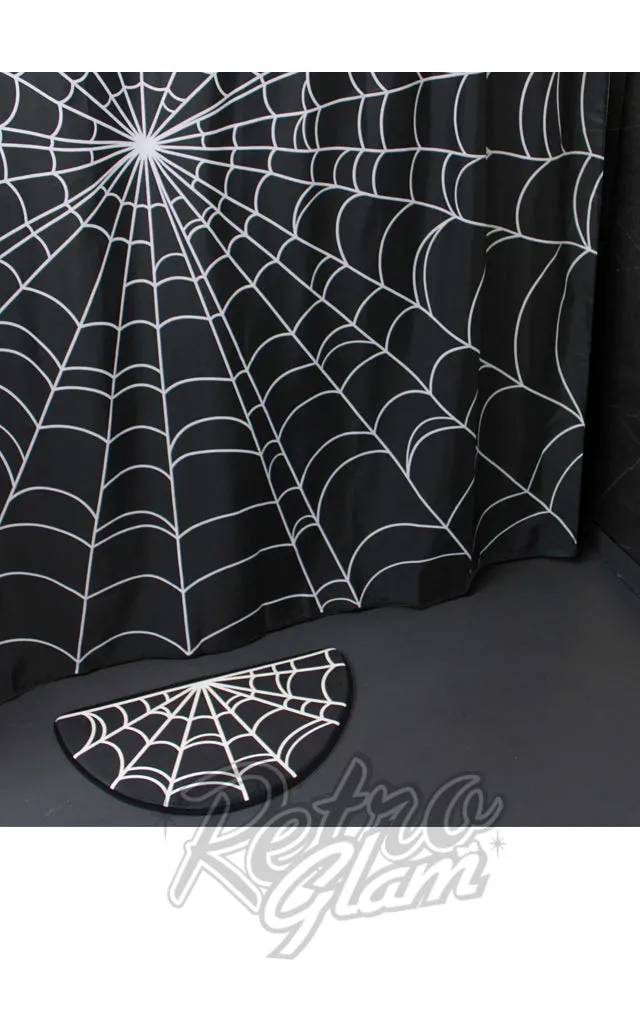 Sourpuss Spiderweb Shower Curtain