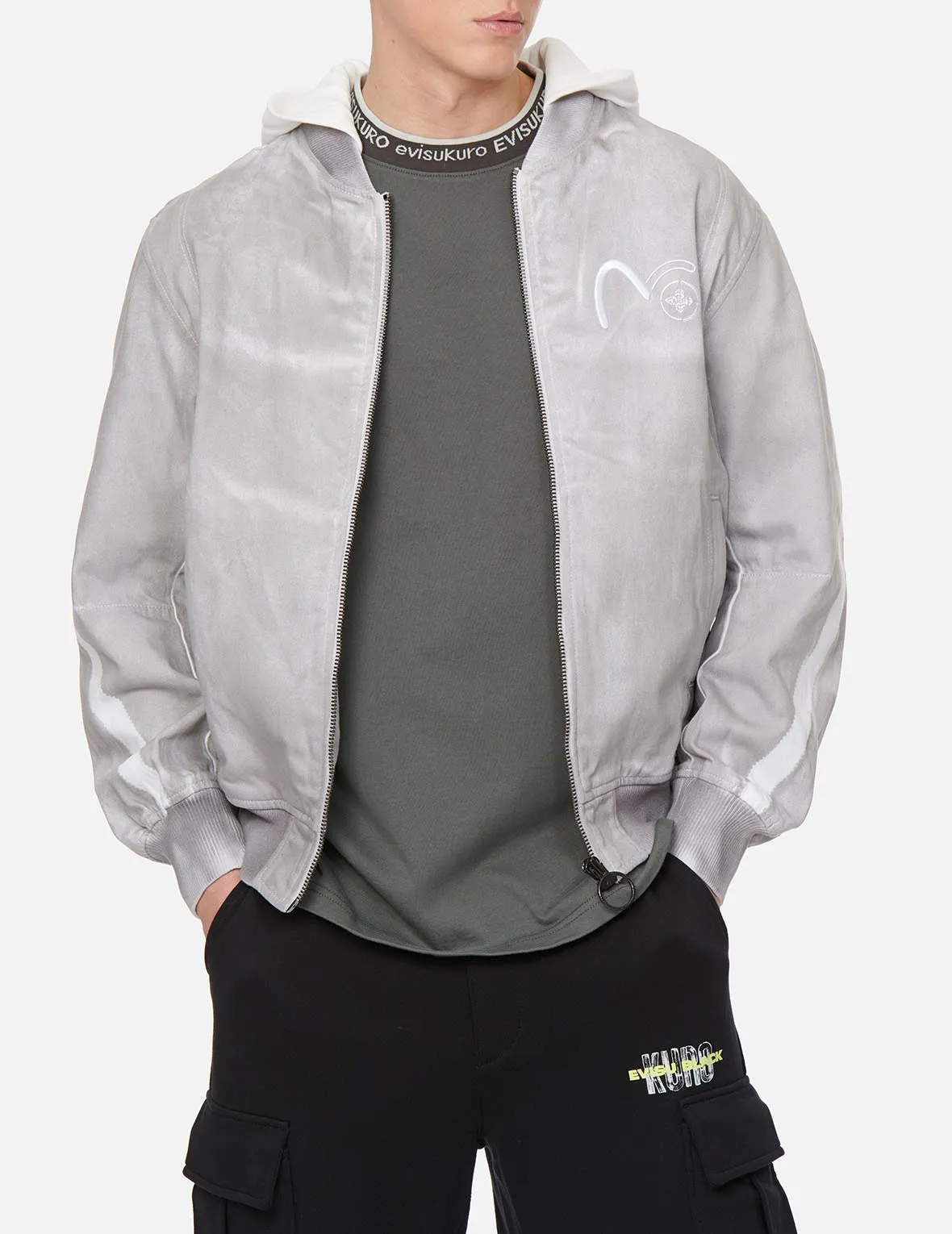 Spray Dyed Bomber Jacket